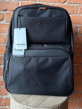Solo New York Thrive 17.3" Laptop Backpack Black Orange Padded